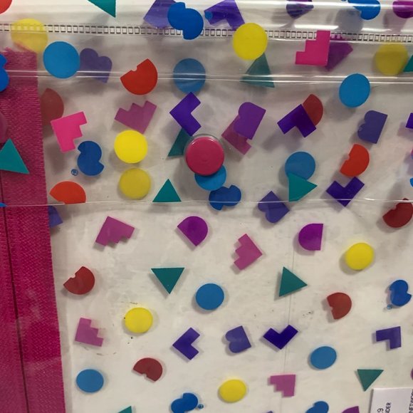 Vintage Rare Caboodles Binder Buddies PVC 2 Compartment Pouch - Picture 3 of 8